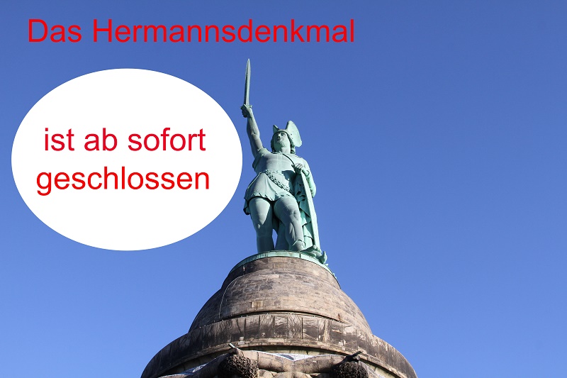 Das Hermannsdenkmal ist ab sofort geschlossen