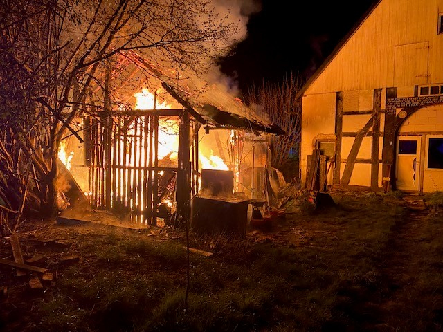 Gartenhüttenbrand in Tintrup