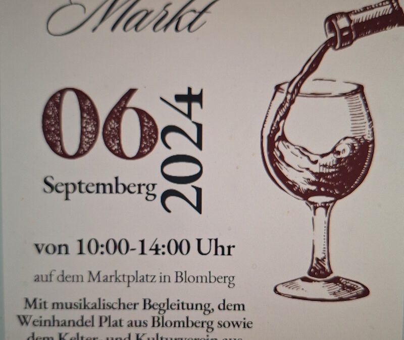 Wein-Wochenmarkt in Blomberg am 6. September