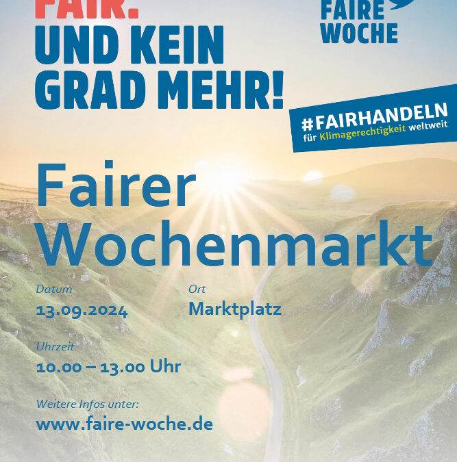 Wochenmarkt im Zeichen des Fairen Handels und der Nachhaltigkeit