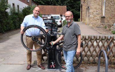 Neue Fahrrad-Servicestation in Donop