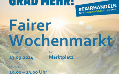 Wochenmarkt im Zeichen des Fairen Handels und der Nachhaltigkeit