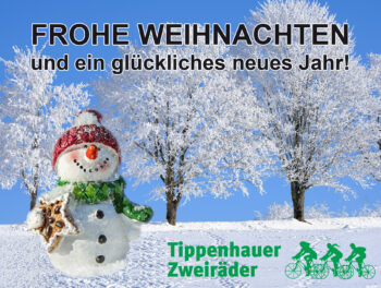 Weihnachtsgrüße von Tippenhauer Zweiräder (Betriebsferien)