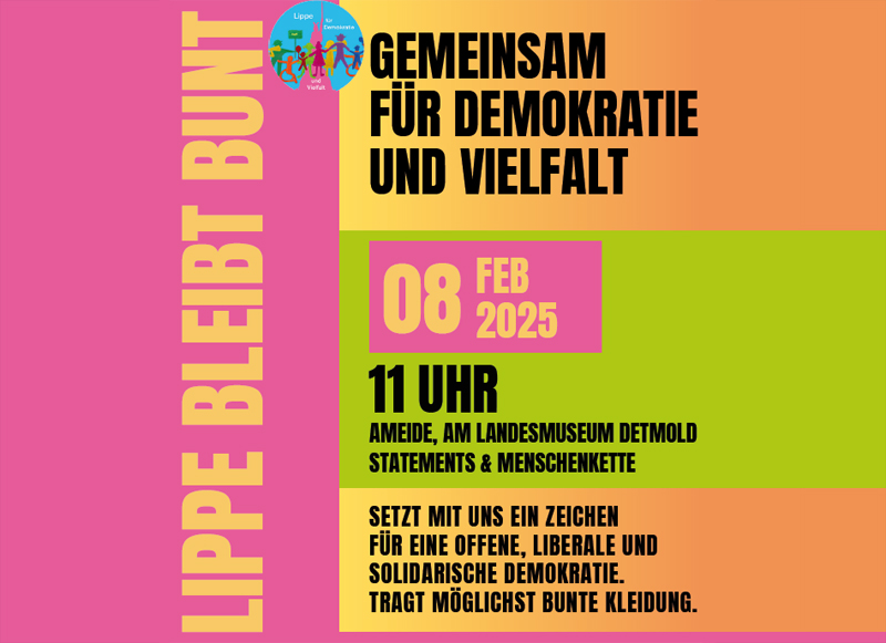 Lippe bleibt bunt! Gemeinsam für Demokratie und Vielfalt