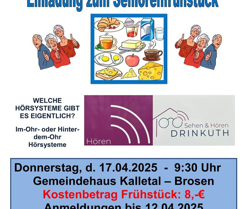 Ankündigungstext Österliches Frühstück des Seniorenbeirates Kalletal