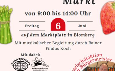 Themenwochenmarkt: Erdbeer- und Spargelmarkt am 6. Juni in Blomberg