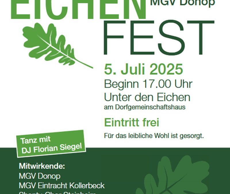 MGV Donop zum Eichenfest ein