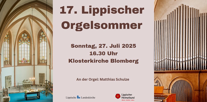 Lippischer Orgelsommer in der Klosterkirche Blomberg