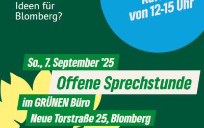GRÜNE laden ein – offene Sprechstunde am Sonntag