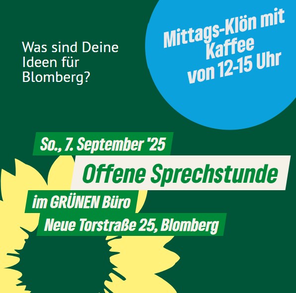 GRÜNE laden ein – offene Sprechstunde am Sonntag
