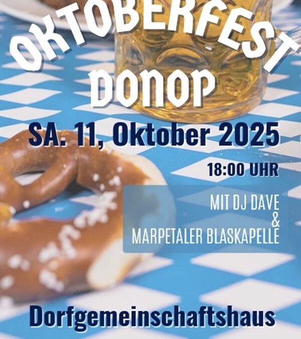 Oktoberfest in Donop – Stimmung, Musik und gute Laune im Dorfgemeinschaftshaus