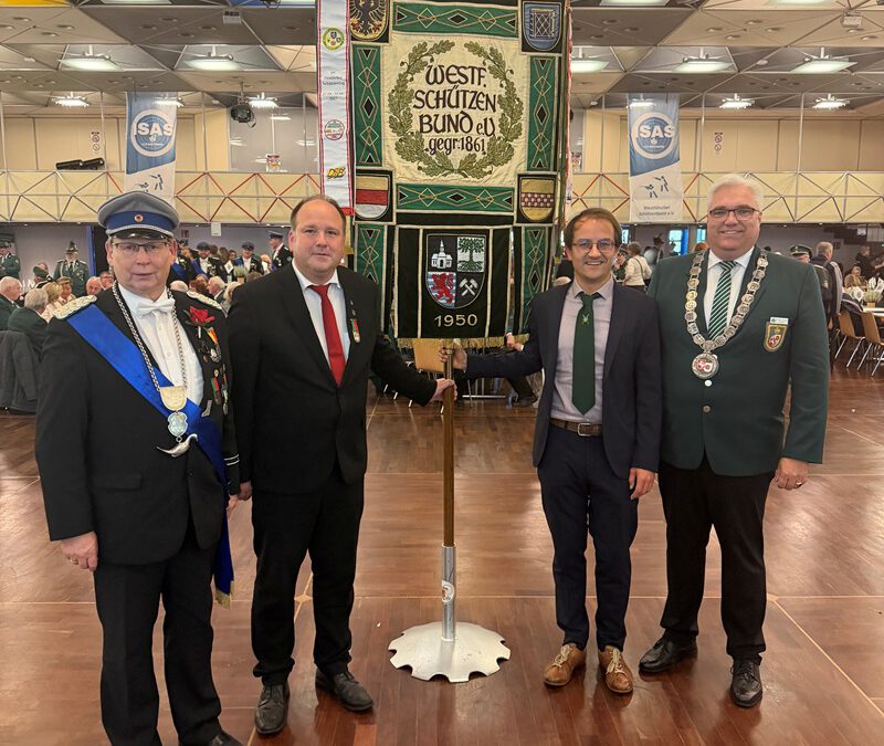 Banner des Westfälischen Schützenbundes geht an die Nelkenstadt