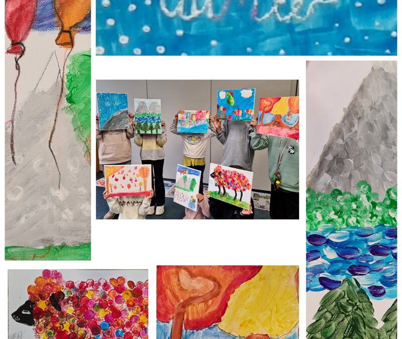 Malaktion mit Dozentin Sabine Diedrich