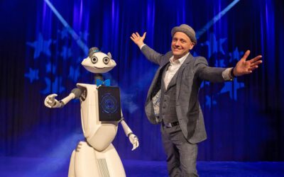 Magische Zaubershow mit interaktivem Roboter