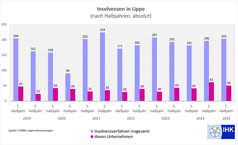 IHK Lippe wertet Insolvenzstatistik aus