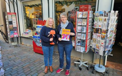 In Szene gesetzt: Oranges Zeichen gegen Gewalt an Frauen