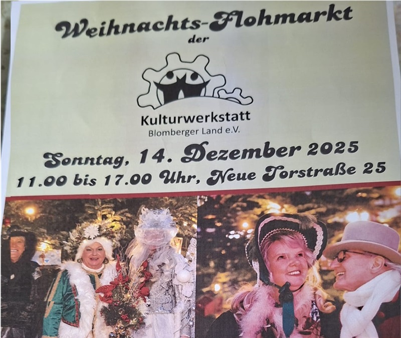 Kulturwerkstatt Blomberger Land lädt zum Weihnachtsflohmarkt