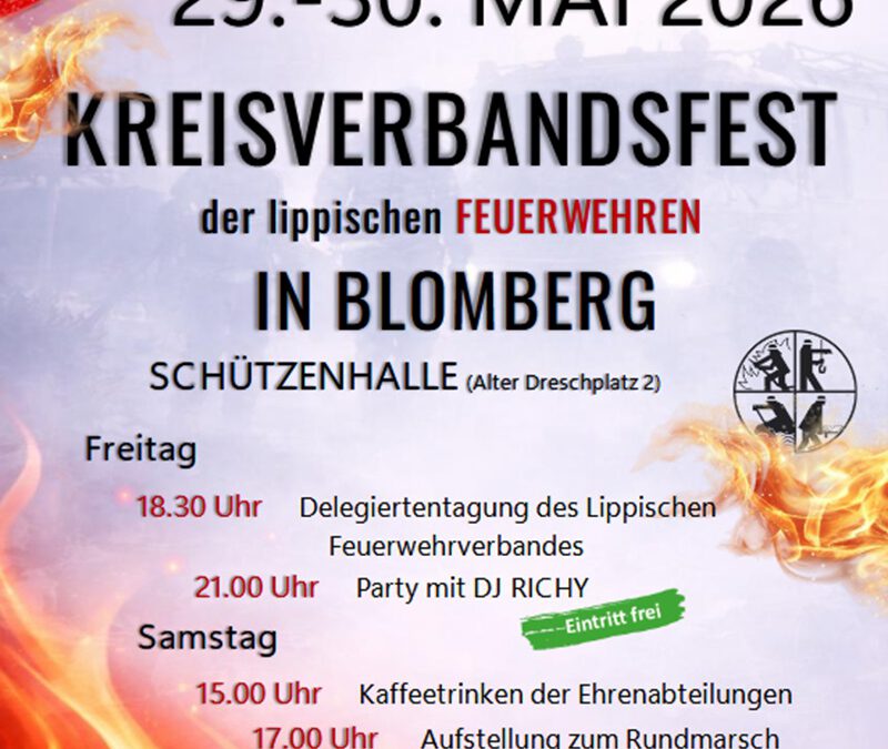 Kreisverbandsfest der lippischen Feuerwehren in Blomberg