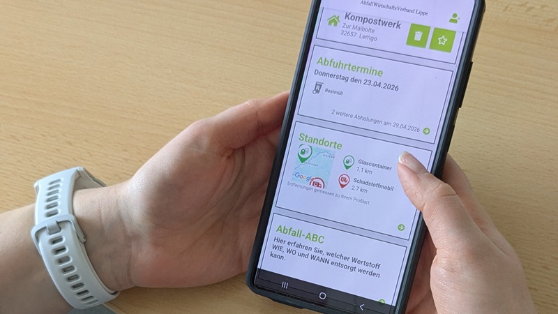 Alle Tonnen auf einen Blick – Die Abfall-App für Lippe ist da