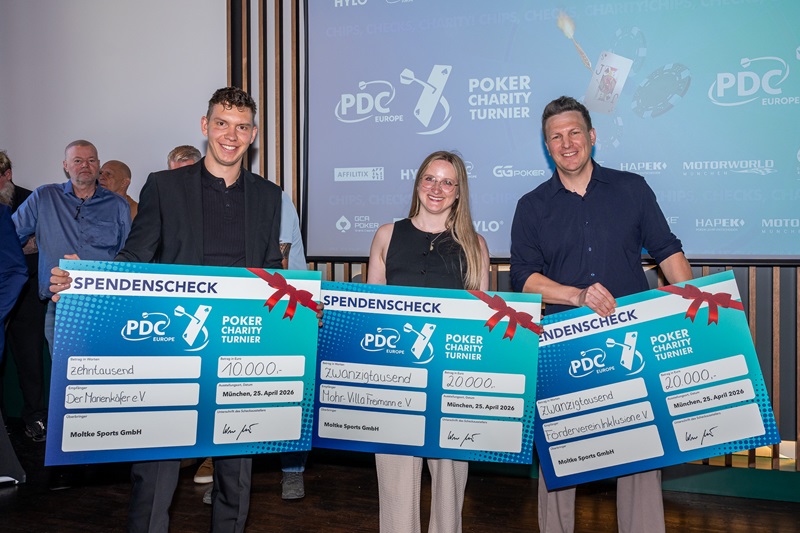 PDC Europe Poker Charity Turnier 2026: 50.000 Euro für den guten Zweck