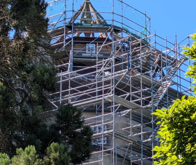 Nordturm von Schloss Varenholz wird restauriert