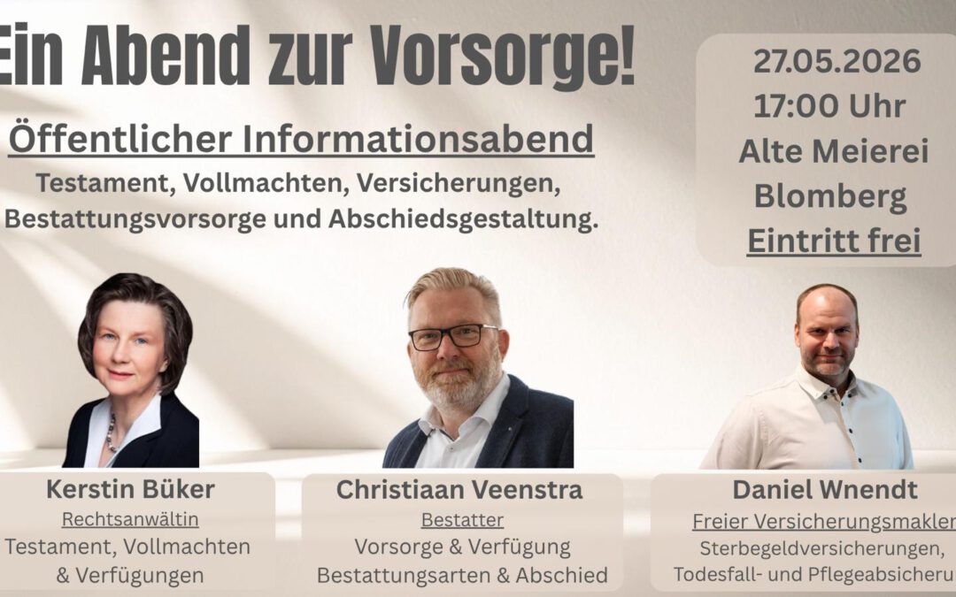 Ein Abend zur Vorsorge