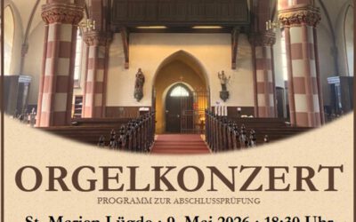 Orgelkonzert am 09.05. in St. Marien Lügde
