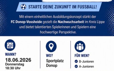 Jugendprojekt des FC Donop-Vossheide startet in die nächste Phase