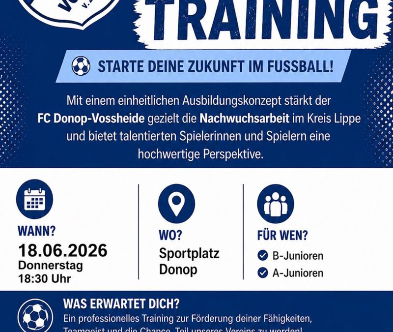 Jugendprojekt des FC Donop-Vossheide startet in die nächste Phase