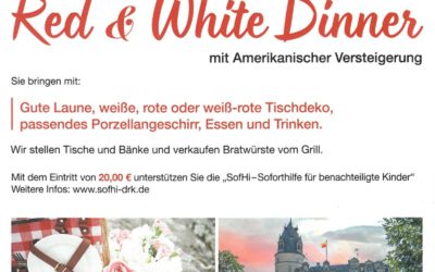 SofHi und DRK Detmold veranstalten Red & White Dinner im Schloss Detmold