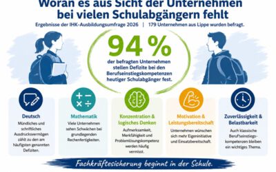 IHK-Ausbildungsumfrage zeigt Handlungsbedarf bei Berufseinstiegskompetenzen