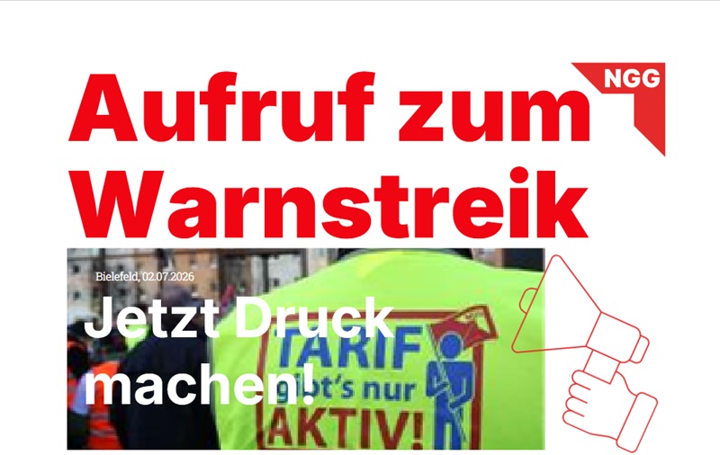 NGG ruft Beschäftigte zum Arbeitskampf auf