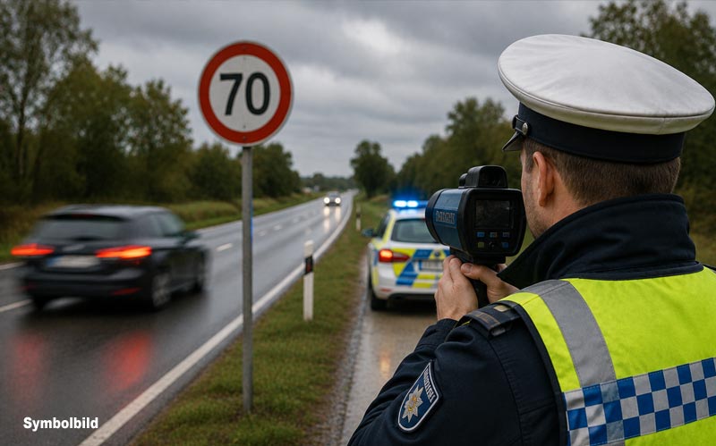 Mit überhöhter Geschwindigkeit gegen Grundstücksmauer gefahren.