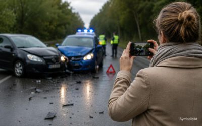 Bad Salzuflen-Schötmar. Gestohlener Volvo in Straßengraben aufgefunden.