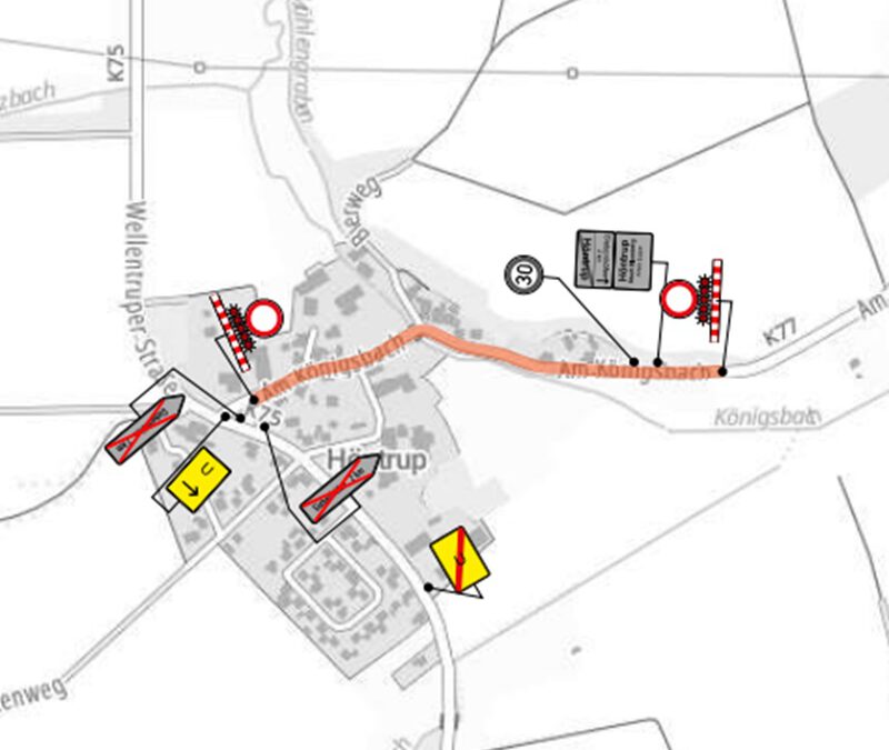 Deckensanierung in der Straße „Am Königsbach“ in Höntrup