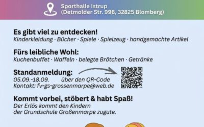 Anmeldung für Flohmarkt 27.09.2026 in der Mehrzweckhalle Istrup