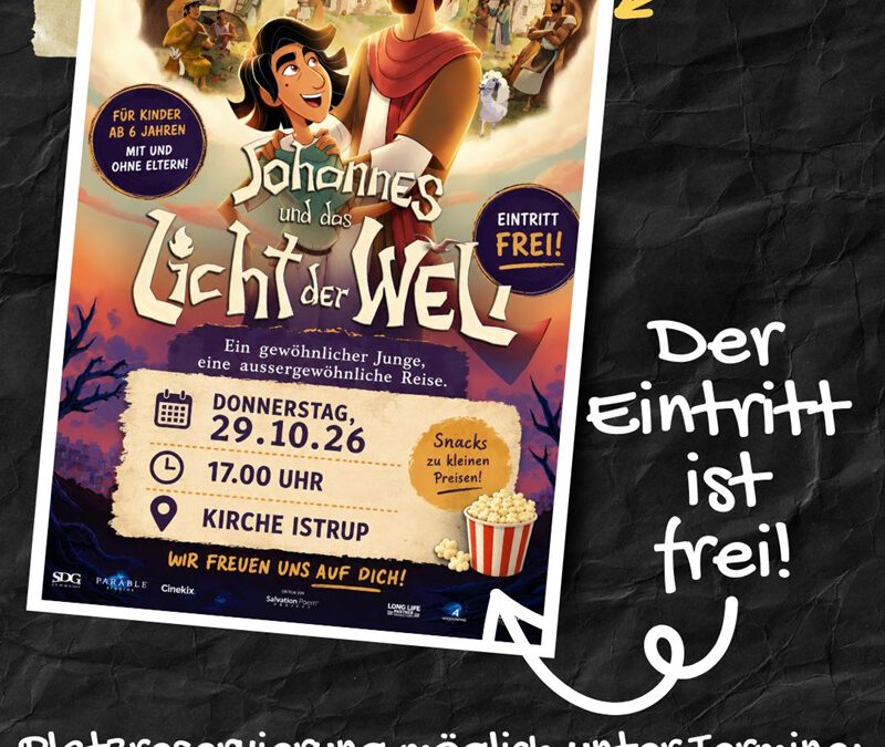 Kinoabend in der Kirche Istrup: „Johannes und das Licht der Welt“