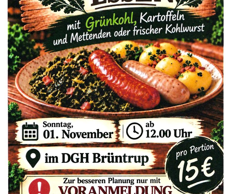 Grünkohlessen in Brüntrup: Gemeinsam genießen